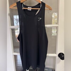 Gymshark men’s speed tank size large slim fit black tank